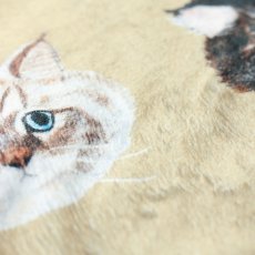 画像2: Matsuo Miyuki Boa Blanket Cat Face-BE　MM734 (2)
