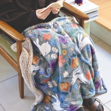 画像3: Matsuo Miyuki Boa Blanket Plants-Rabbits　MM723 (3)