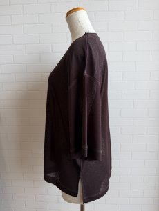 画像2: 【hunch】シアーワッフルステッチ半袖トップス (2)
