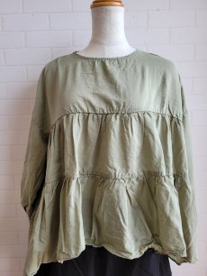 画像10: 【SUN VALLEY】コットンテンセル平織日本製品染ティアードプルオーバー (10)