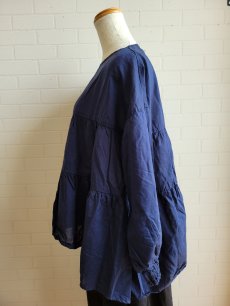 画像2: 【SUN VALLEY】コットンテンセル平織日本製品染ティアードプルオーバー (2)