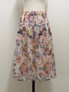 画像1: 【12月中旬〜12月下旬】柄ちがい丈長スカート（M）6165050 (1)