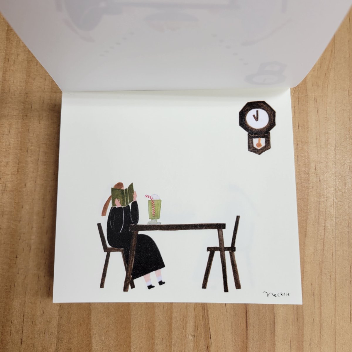 画像2: 【ネクタイ】ブロックメモ 喫茶店 (2)