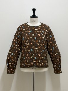 画像14: 【12月下旬〜1月中旬】柄ちがいキルトブルゾン（M）7190010 (14)