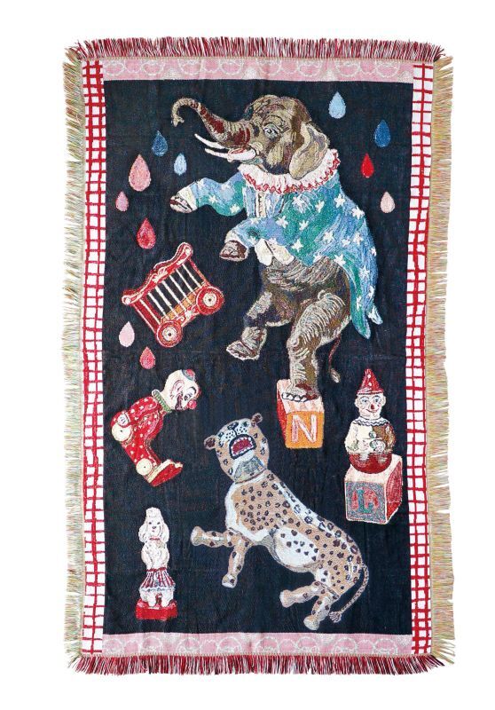 画像1: Nathalie Lete　Tapestry Rug　サーカス (1)