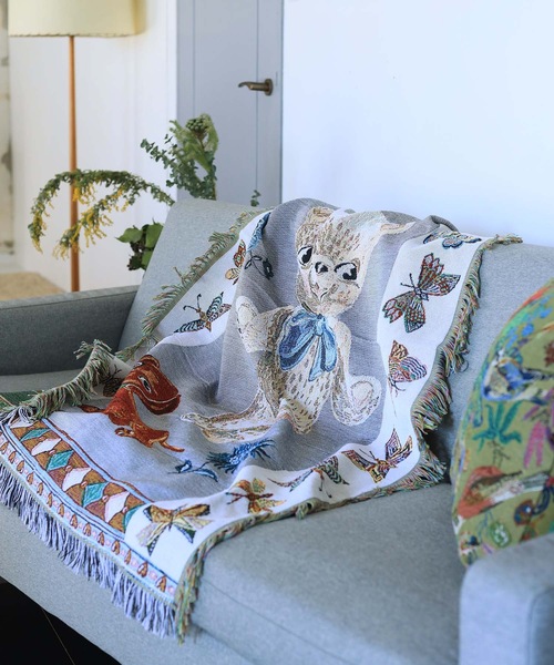 画像1: Nathalie Lete　Tapestry Rug　bear＆dog (1)