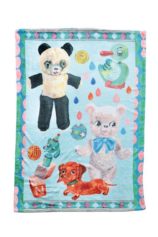 画像1: Nathalie Lete　blanket  Panda＆Bear（パンダとくま） (1)