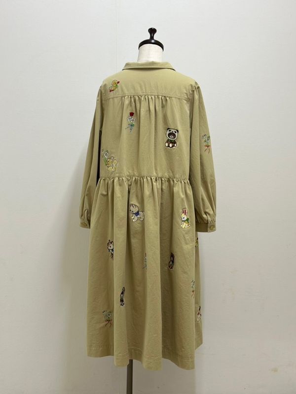 yukiemon（ユキエモン）ぬいぬい刺繡ワンピコート（M）3195030 | 陽氣 