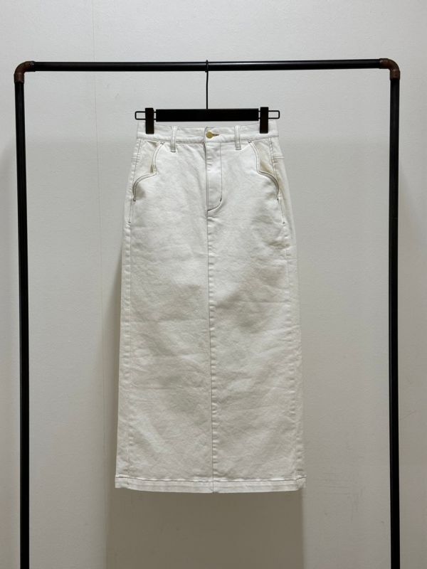 ☆新品☆yukiemon☆おリボンデニムロングスカート【3L】うすめ☆