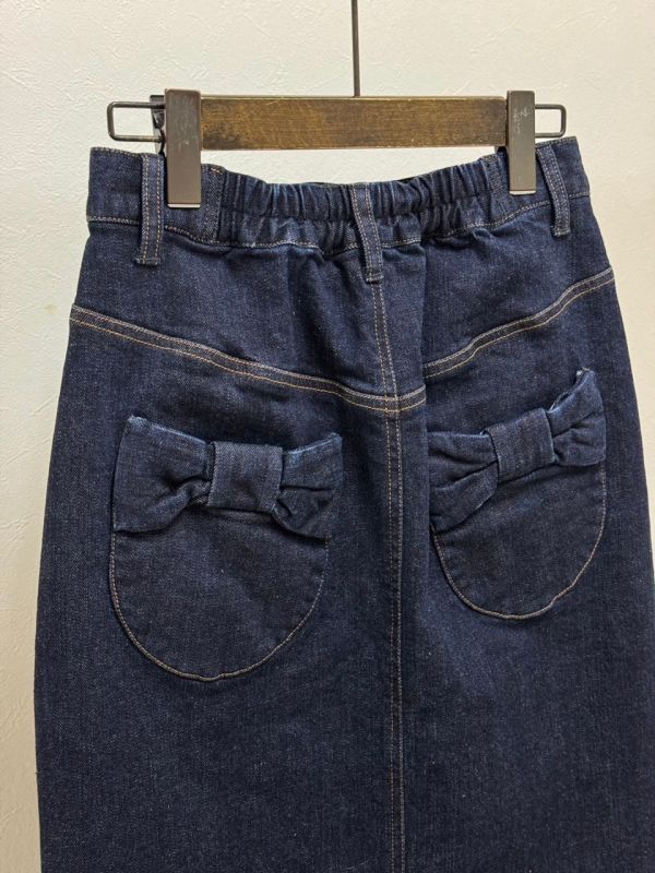 yukiemon おリボンデニムスカート こいめ 3L yukiemon おリボンデニムスカート こいめ 3L yukiemon (ユキエモン