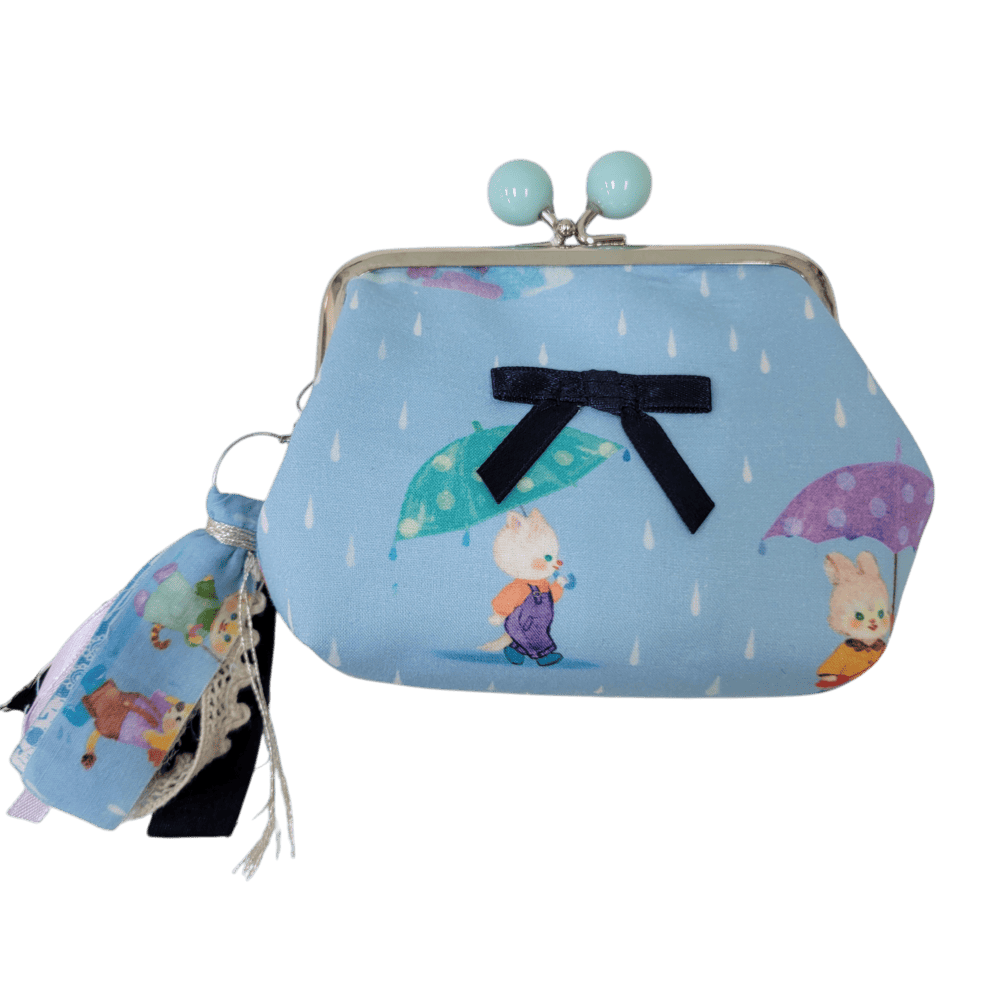 【ハンドメイド】yukiemonがま口ポーチ　R684