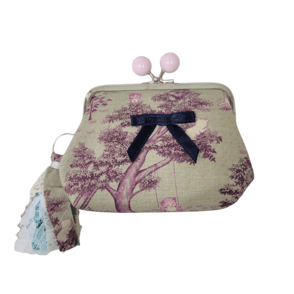 【ハンドメイド】yukiemonがま口ポーチ　R685