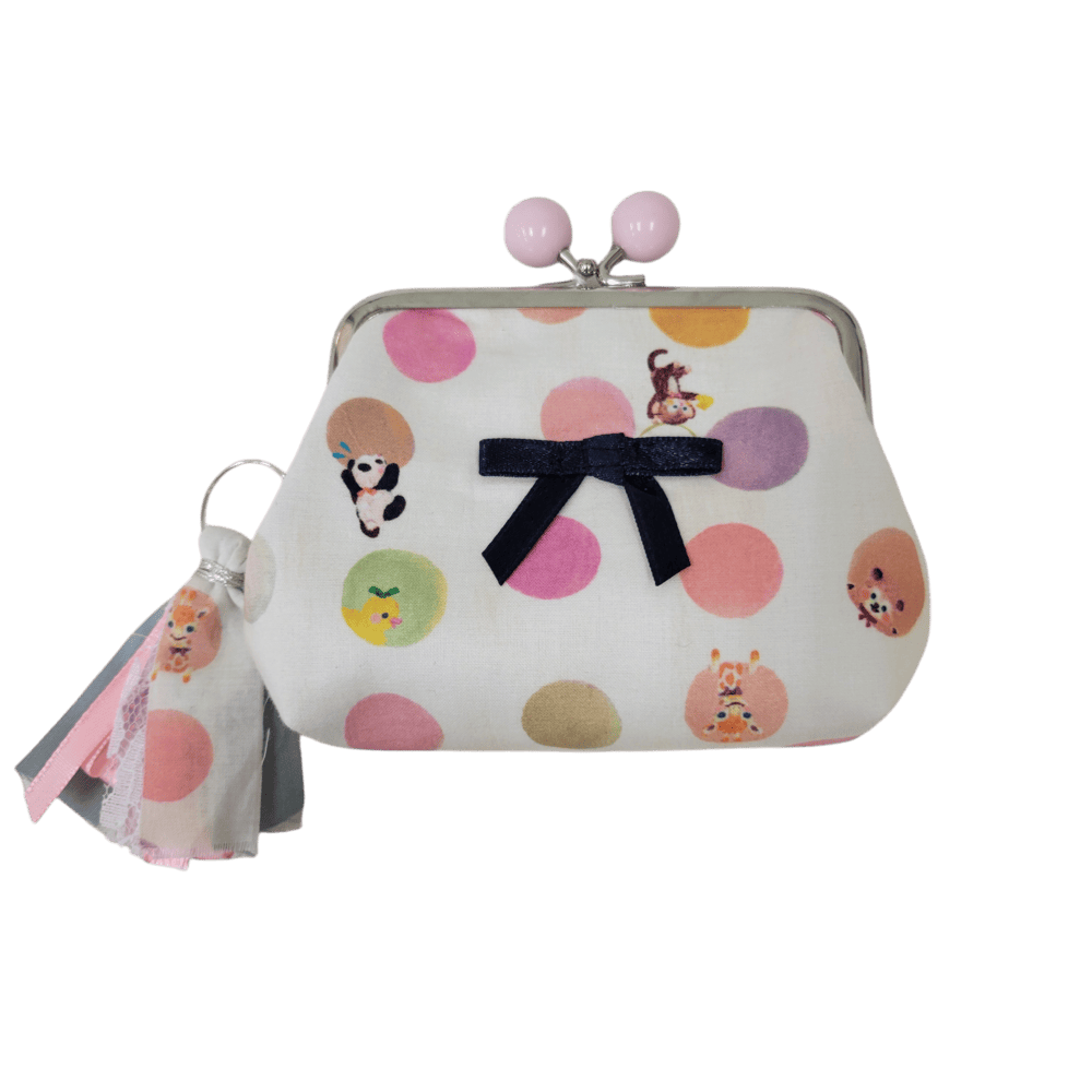 【ハンドメイド】yukiemonがま口ポーチ　R683